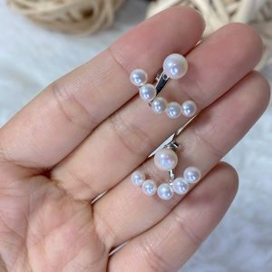 Freshwater Pearl Dainty Earrings - Wear two ways!